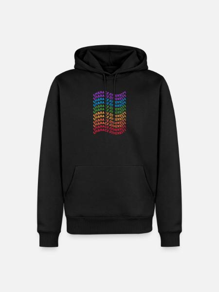 Embrasser la diversité - Sweat à capuche Premium bio Homme - noir