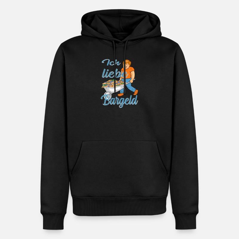 Bargeld Geld - Männer Premium Bio Hoodie - Schwarz