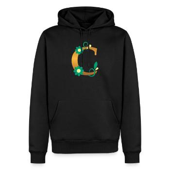 C - Men’s Premium Organic Hoodie - black - Front - Nico (187cm)