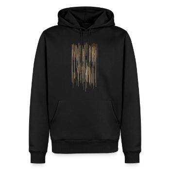 Streifen Muster / Hintergrund - Männer Premium Bio Hoodie - Schwarz - Vorne - Nico (187cm)