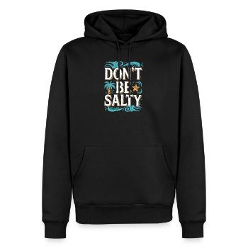 Strand-Vibes sind nicht salziges Design - Männer Premium Bio Hoodie - Schwarz - Vorne - Nico (187cm)