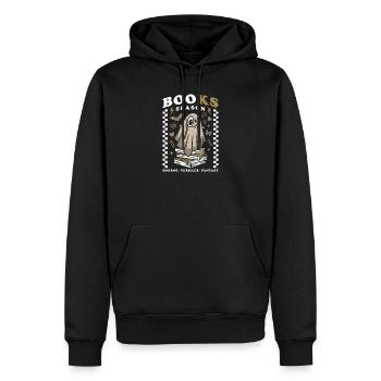 Gruselige Bücher Saison – Halloween süßer Geist - Männer Premium Bio Hoodie - Schwarz - Vorne - Nico (187cm)