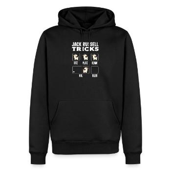 Drôle de Jack Russell Propriétaire Cadeau - Sweat à capuche Premium bio Homme - noir - Devant - Nico (187cm)