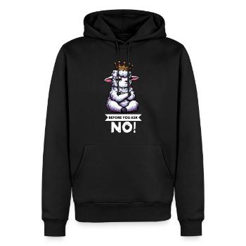 Before You Ask Schaf Schafe Schäfer Schafhalter  - Männer Premium Bio Hoodie - Schwarz - Vorne - Nico (187cm)