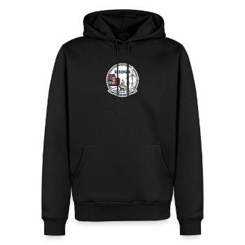 Dänemark - eine Nordische Perle - Männer Premium Bio Hoodie - Schwarz - Vorne - Nico (187cm)