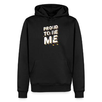 Pride Month LGBT – Stolz darauf, ich zu sein - Männer Premium Bio Hoodie - Schwarz - Vorne - Nico (187cm)