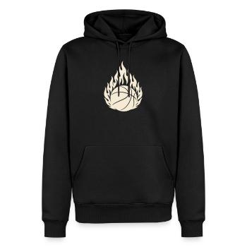 Basketball On Fire - Basketball - Men’s Premium Organic Hoodie - black - Front - Nico (187cm)
