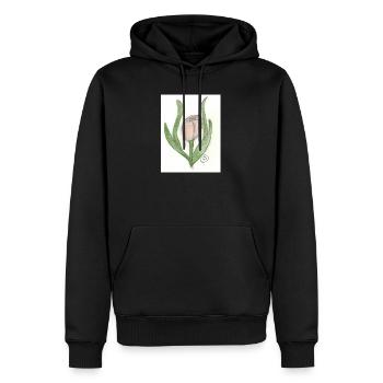 Tulipe - Sweat à capuche Premium bio Homme - noir - Devant - Nico (187cm)