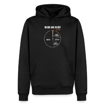 Wie mein Angeltag läuft Lustiges Angler Motiv mit - Männer Premium Bio Hoodie - Schwarz - Vorne - Nico (187cm)