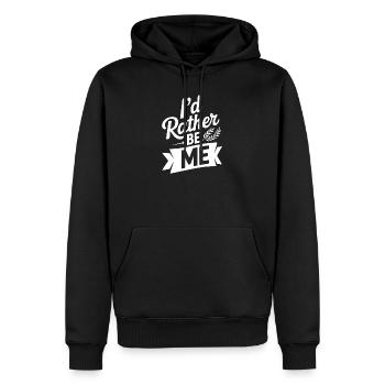 Ich wäre lieber ich selbst - Männer Premium Bio Hoodie - Schwarz - Vorne - Nico (187cm)