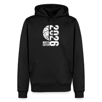 Basketball Meister Edition 2026 in weiß - Männer Premium Bio Hoodie - Schwarz - Vorne - Nico (187cm)