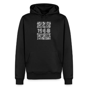 Regenbogen 1968 - Männer Premium Bio Hoodie - Schwarz - Vorne - Nico (187cm)