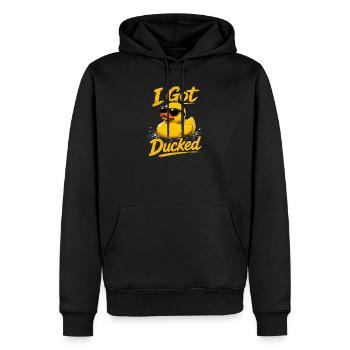 Je me suis fait éviter - lunettes de soleil canard - Sweat à capuche Premium bio Homme - noir - Devant - Nico (187cm)