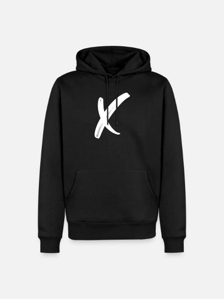 X - Männer Premium Bio Hoodie - Schwarz