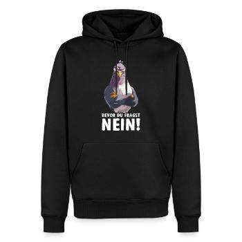 pigeon colombe oiseau pigeon éleveur avant de demander - Sweat à capuche Premium bio Homme - noir - Devant - Nico (187cm)