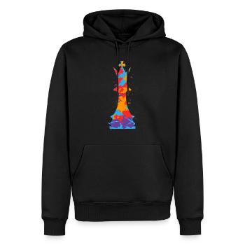 Schachfiguren Bunt Brettspiel Jungen Schach Kinder - Männer Premium Bio Hoodie - Schwarz - Vorne - Nico (187cm)