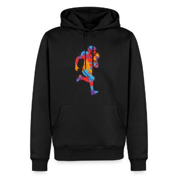 Football américain Coloré Garçons Enfants Football - Sweat à capuche Premium bio Homme - noir - Devant - Nico (187cm)