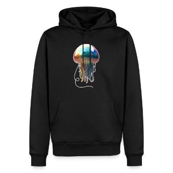 Jellyfish Balloon - Coloré - Sweat à capuche Premium bio Homme - noir - Devant - Nico (187cm)