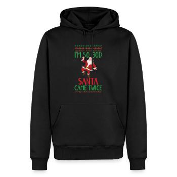 Lustiges Weihnachtsdesign - Männer Premium Bio Hoodie - Schwarz - Vorne - Nico (187cm)