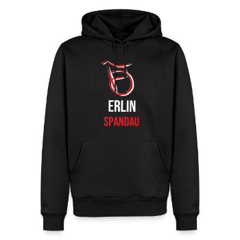 Berlin Spandau T-Shirt Geschenk Hoodie Spandau - Männer Premium Bio Hoodie - Schwarz - Vorne - Nico (187cm)