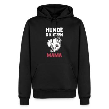 Hunde Hundemama Katzenmama Mama Katzen - Männer Premium Bio Hoodie - Schwarz - Vorne - Nico (187cm)