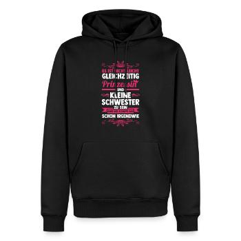 Geschwister Schwestern Schwester - Männer Premium Bio Hoodie - Schwarz - Vorne - Nico (187cm)