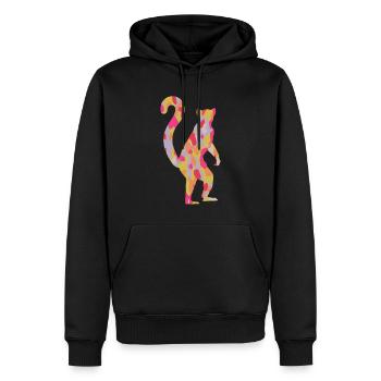 Lémuriens Zoo de Madagascar Animal Dames Lémurien Fille - Sweat à capuche Premium bio Homme - noir - Devant - Nico (187cm)