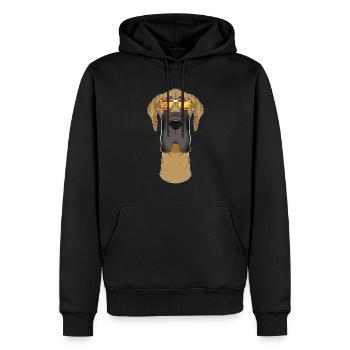 Great Dane I Espagne Lunettes de soleil I Drapeau espagnol - Sweat à capuche Premium bio Homme - noir - Devant - Nico (187cm)
