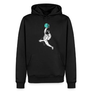 Astronauten -Basketballspieler - Männer Premium Bio Hoodie - Schwarz - Vorne - Nico (187cm)