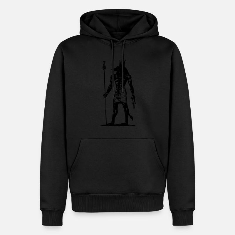 Silhouette d’Anubis Guardian - Sweat à capuche Premium bio Homme - undefined