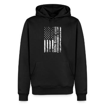 Permis de conduire American Flag Réussi Examen de conduite - Sweat à capuche Premium bio Homme - noir - Devant - Nico (187cm)