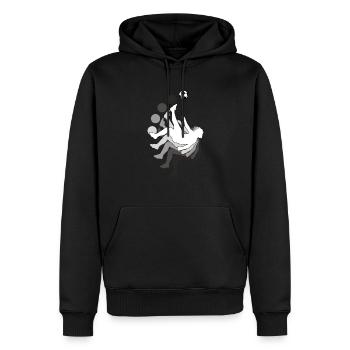 Fallrückzieher Fußball Fußballer Elfmeter Spieler - Männer Premium Bio Hoodie - Schwarz - Vorne - Nico (187cm)