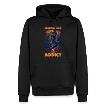 Zombie Illustration Film d’horreur Fan Design - Sweat à capuche Premium bio Homme - noir - Devant - Nico (187cm)