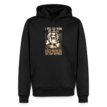 Halloween Cat Ghost Humor Saying Funny - Men’s Premium Organic Hoodie - black - Front - Nico (187cm)