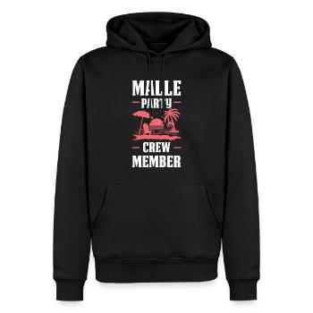 Malle Party Crew - Männer Premium Bio Hoodie - Schwarz - Vorne - Nico (187cm)