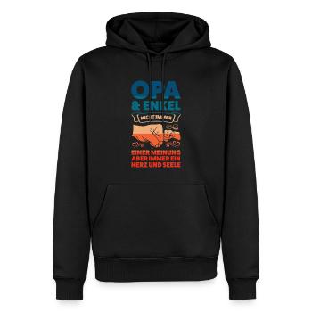 Opa & Enkel Familie Enkel Geschenk - Männer Premium Bio Hoodie - Schwarz - Vorne - Nico (187cm)
