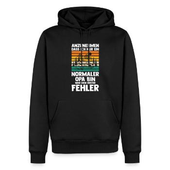 Camper Opa Camping Geschenk - Männer Premium Bio Hoodie - Schwarz - Vorne - Nico (187cm)