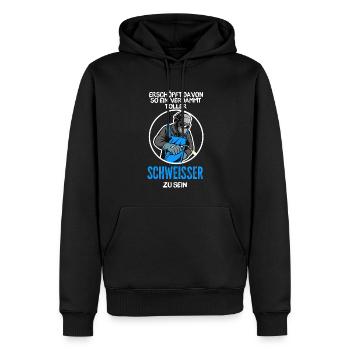 Schweißer Beruf Handwerker Geschenk - Männer Premium Bio Hoodie - Schwarz - Vorne - Nico (187cm)