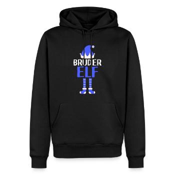 Bruder Elf Geschwister Geschenk - Männer Premium Bio Hoodie - Schwarz - Vorne - Nico (187cm)