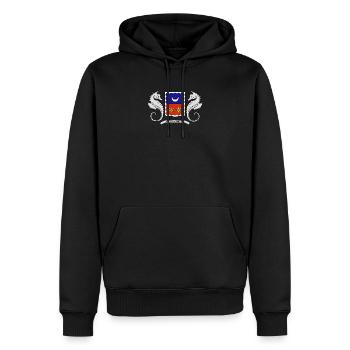 Ra HACHIRI Mayotte - Männer Premium Bio Hoodie - Schwarz - Vorne - Nico (187cm)