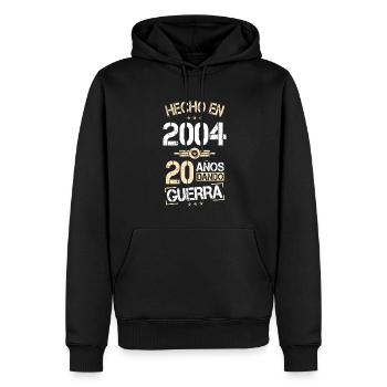 20. Geburtstag - Hergestellt im Jahr 2004 20 Jahre Krieg - Männer Premium Bio Hoodie - Schwarz - Vorne - Nico (187cm)