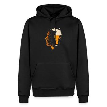 Verre de bière artisanale dans votre tête - Sweat à capuche Premium bio Homme - noir - Devant - Nico (187cm)
