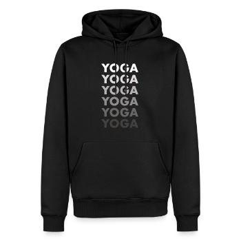 Yogi Yoga - Men’s Premium Organic Hoodie - black - Front - Nico (187cm)