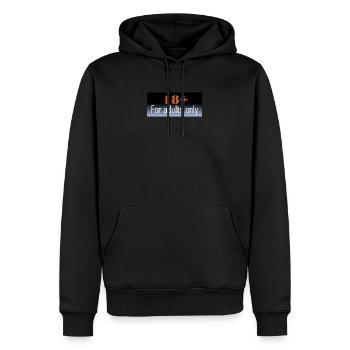 ADULTS ONLY - Sweat à capuche Premium bio Homme - noir - Devant - Nico (187cm)