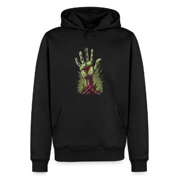 Auferstehender Zombie Comic Illustration - Männer Premium Bio Hoodie - Schwarz - Vorne - Nico (187cm)