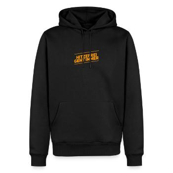 Affenhitze - Männer Premium Bio Hoodie - Schwarz - Vorne - Nico (187cm)