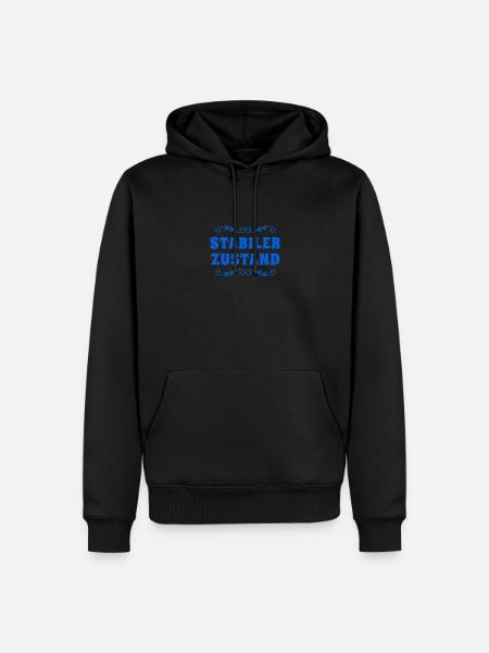 immer locker bleiben - Männer Premium Bio Hoodie - Schwarz