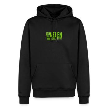 ich mag dich - Männer Premium Bio Hoodie - Schwarz - Vorne - Nico (187cm)
