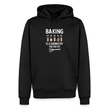 Baking is Chemistry You Can Eat Vintage Backen - Männer Premium Bio Hoodie - Schwarz - Vorne - Nico (187cm)