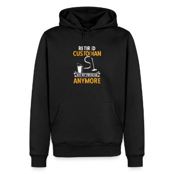 Hausmeister Custodian Vintage Facility Manager - Männer Premium Bio Hoodie - Schwarz - Vorne - Nico (187cm)
